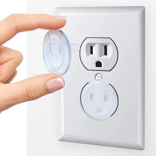 Childproof Electric Outlet Plugs With Pull Tabs For Baby Safety