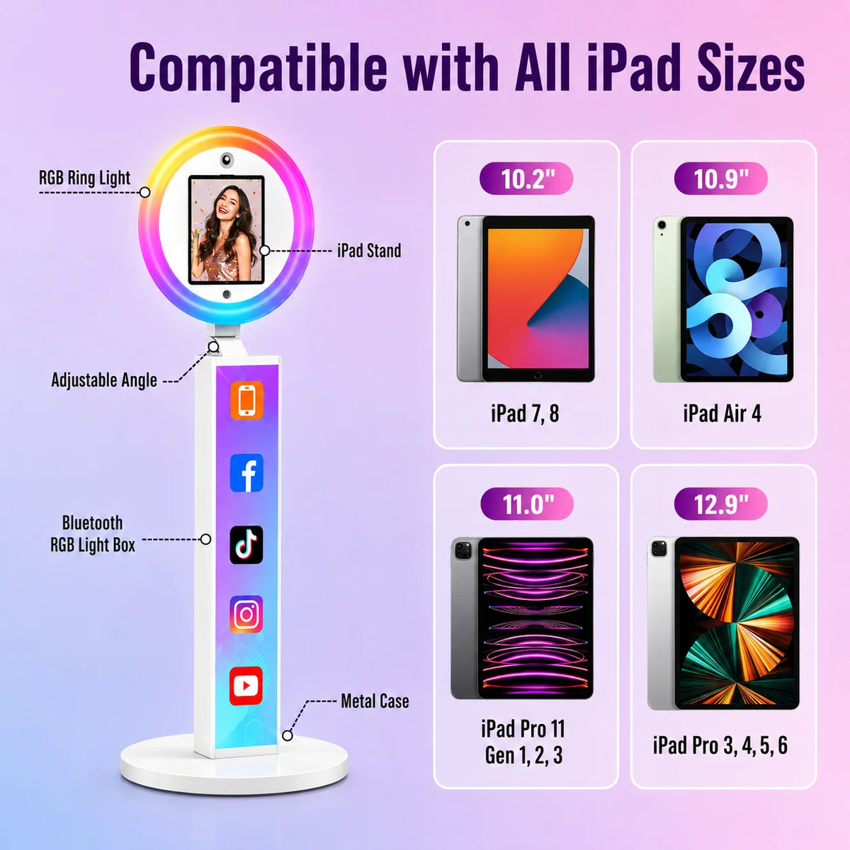 Portable iPad Video Photobooth With Remote App Control For Business