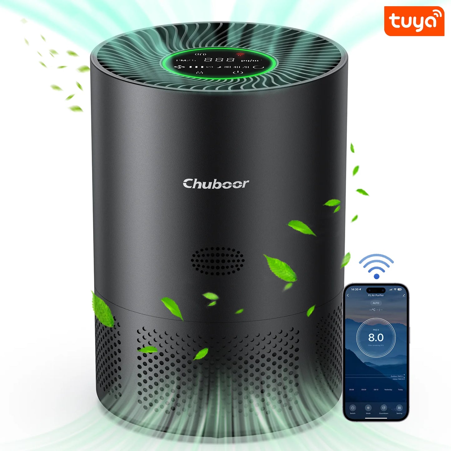 Chuboor H13 True HEPA Air Purifier With Smart PM2.5 Monitoring