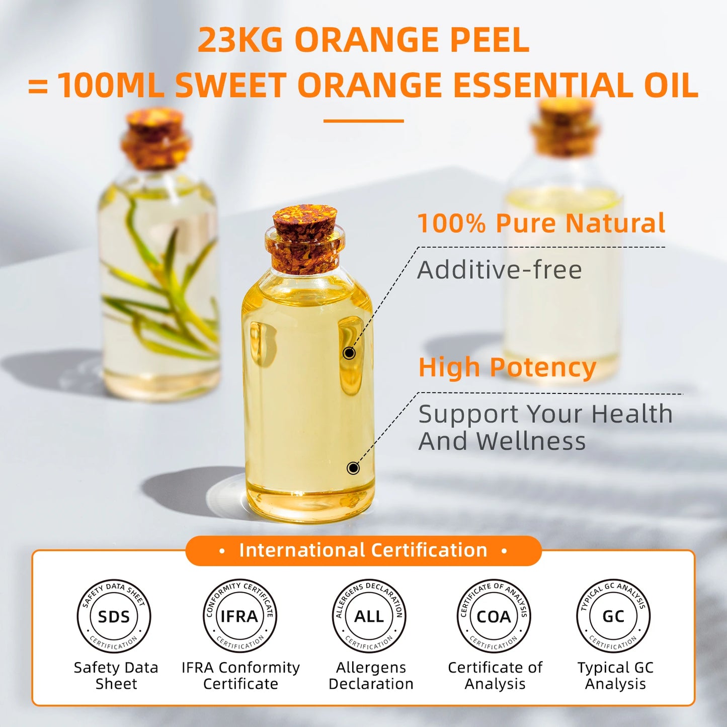 Hiqili Premium Tangerine Essential Oil For Cleansing And Relaxation