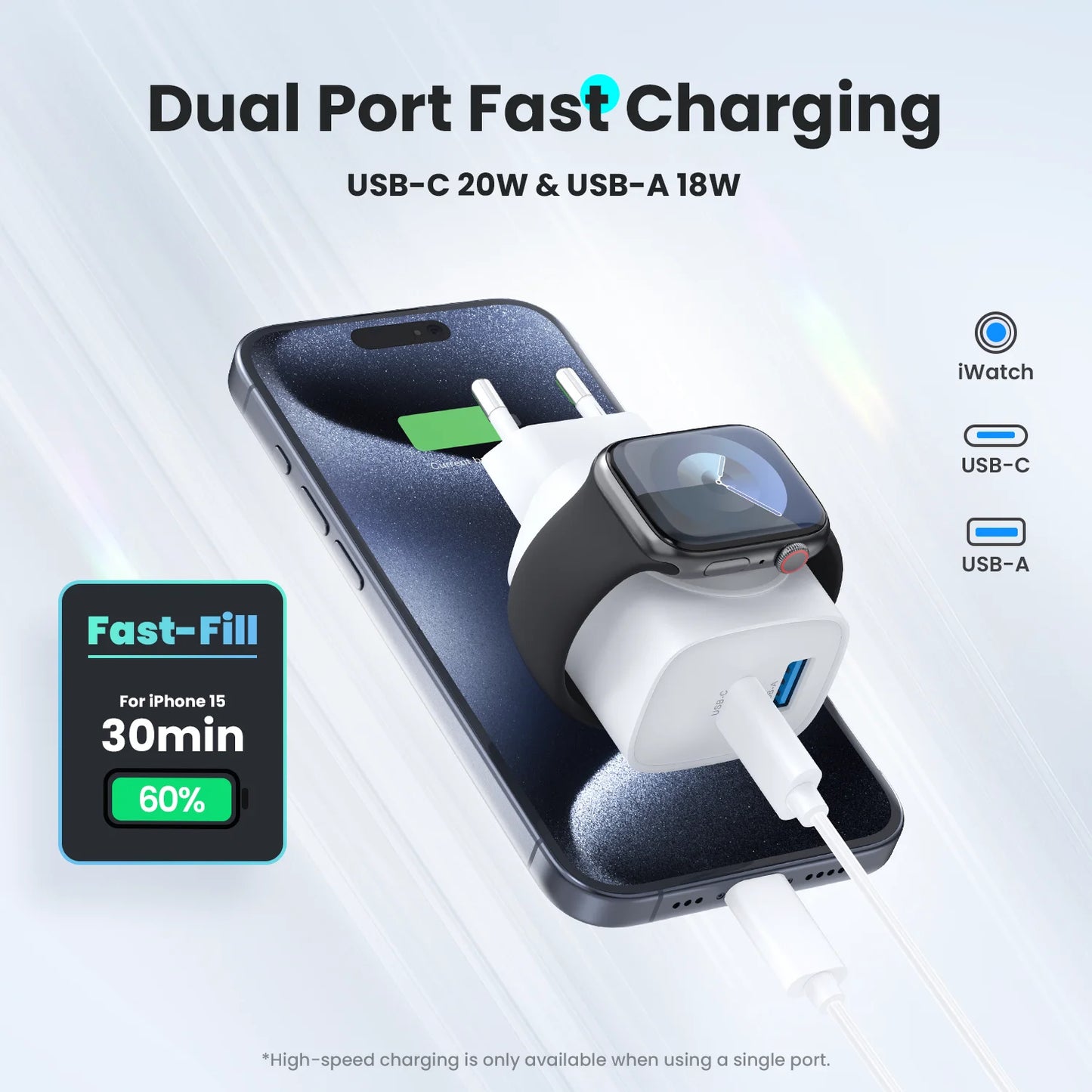 Topadre Wireless Charging Block For Apple Watch And iPhones