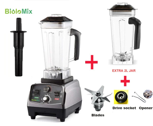 Biolomix Heavy Duty Timer Blender With Tritan Mixing Jar