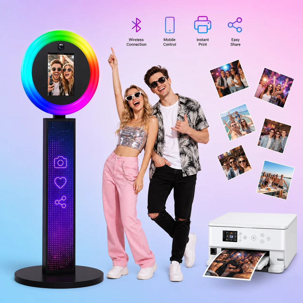 Portable iPad Video Photobooth With Remote App Control For Business