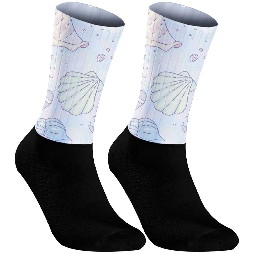 Pink Cat Men's Outdoor Compression Racing Cycling Socks