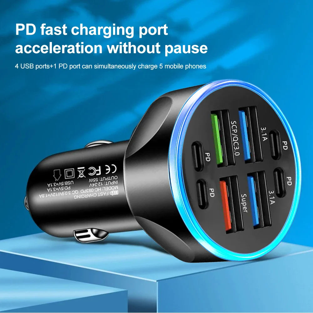 Professional Car Charger Usb Pd Type C Quick Charge Adapter