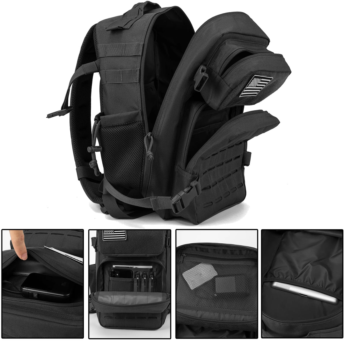 Refi Gear 25L Tactical MOLLE Backpack For Hiking Survival