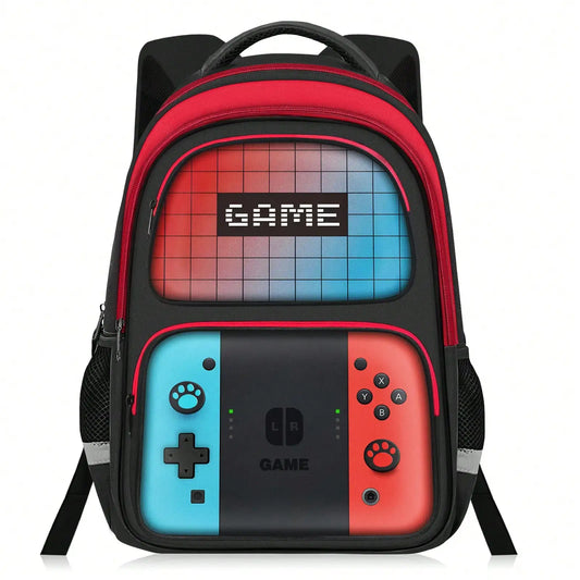 Kids Student Gamer Backpack Lightweight School Bookbag