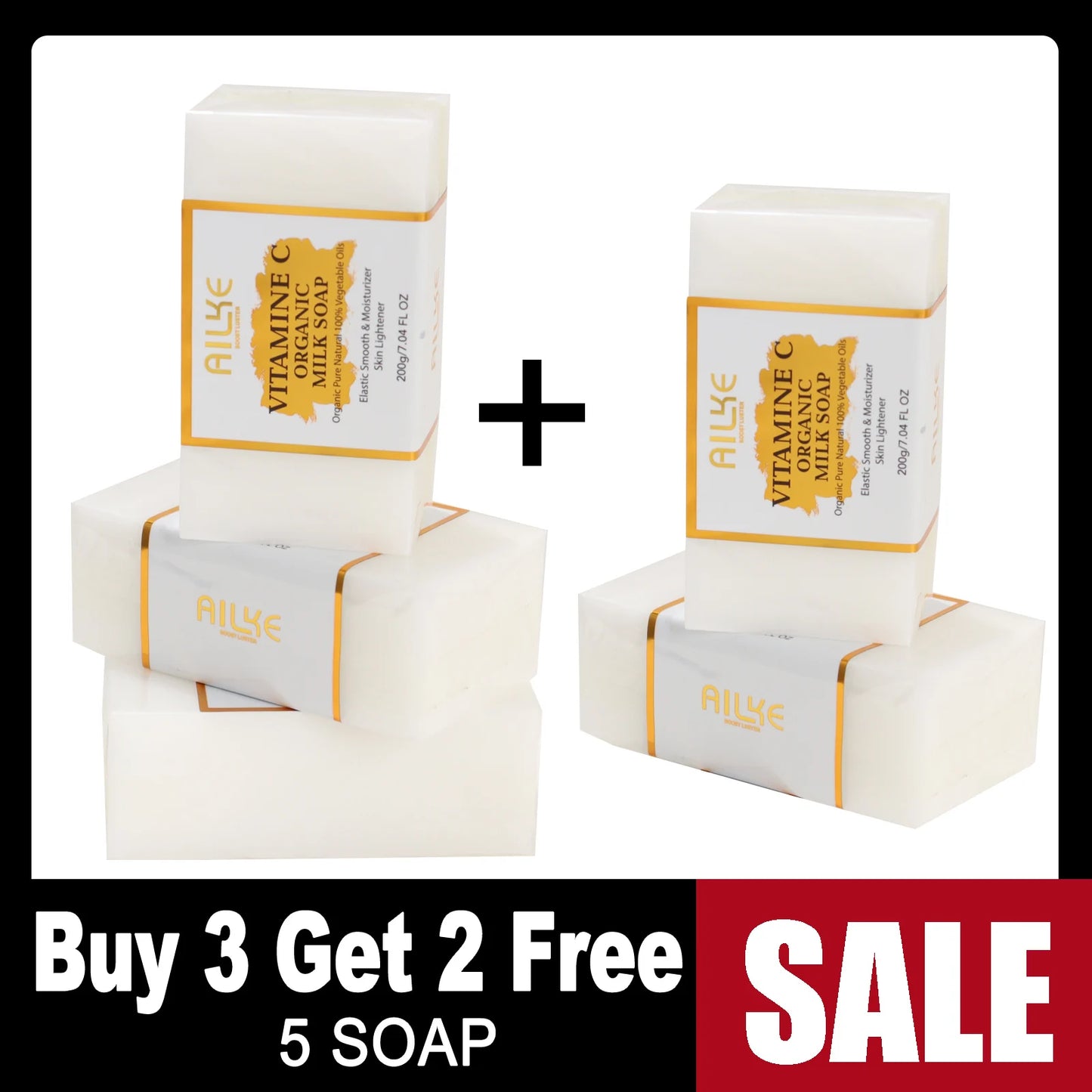 Kyliefit Organic Milk Vitamin C Whitening Anti Aging Soap