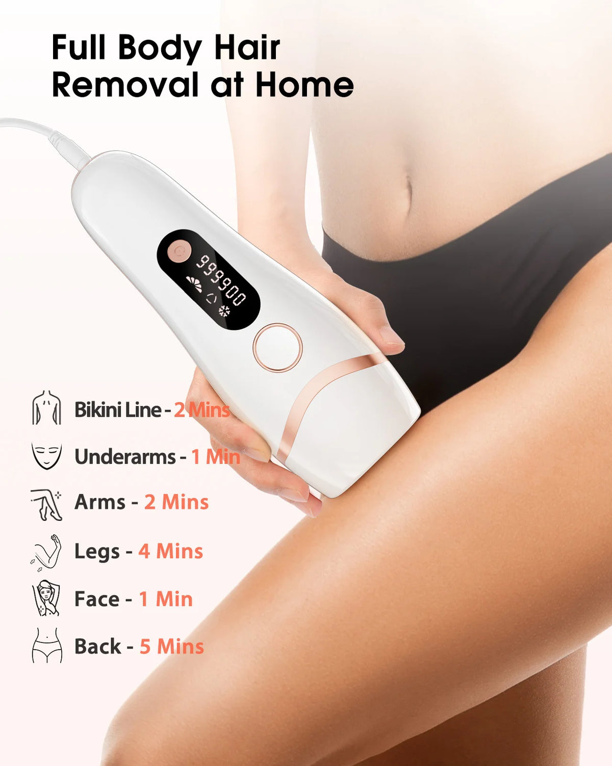 LYSMOSKI Unlimited Flashes IPL Hair Removal Device For Home Use