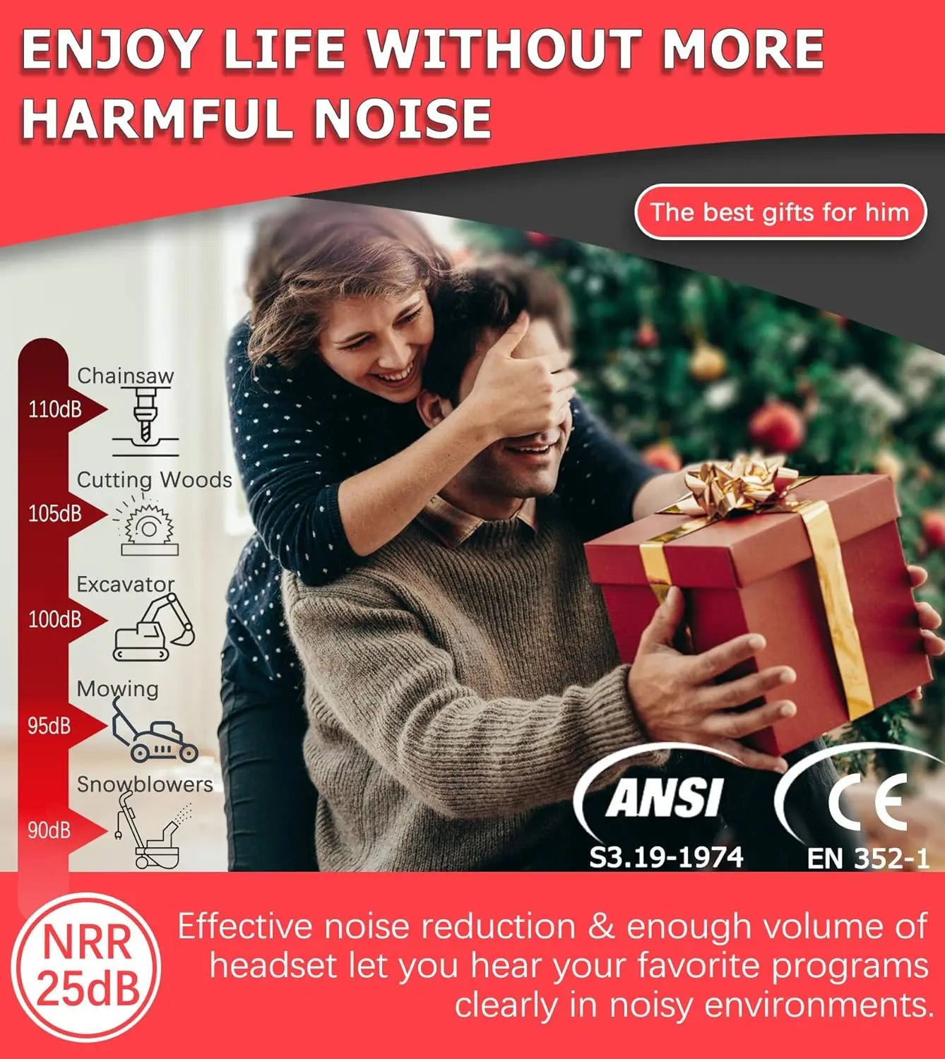 Prohear Bluetooth 5.0 Noise Reduction Safety Hearing Protection Headphones