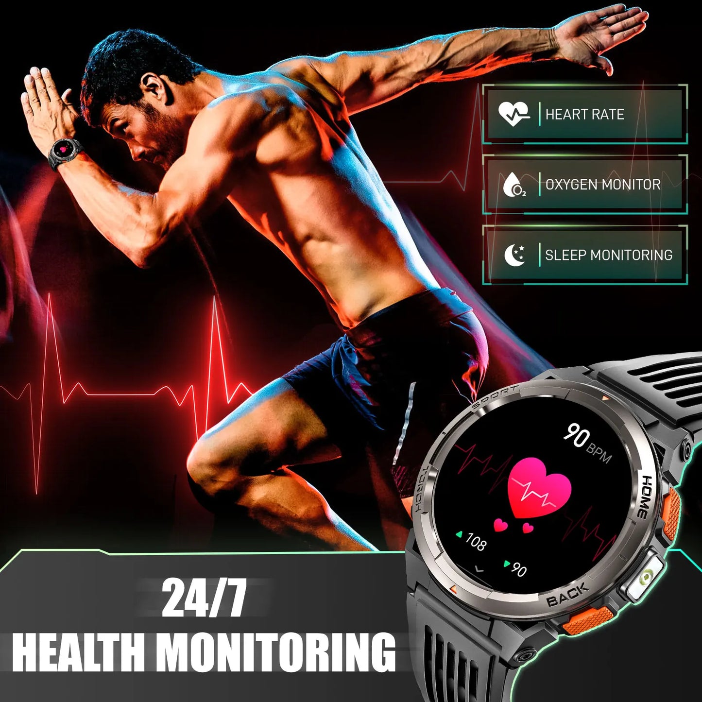 EIGIIS KE5 Smartwatch With Compass Barometer And Waterproof Design