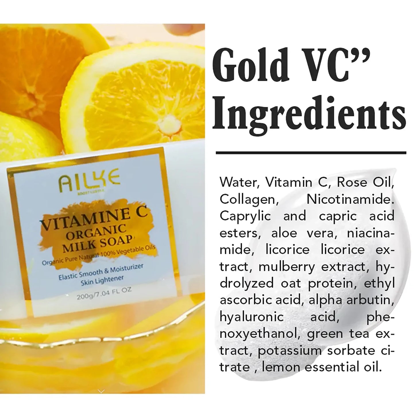 Kyliefit Organic Milk Vitamin C Whitening Anti Aging Soap