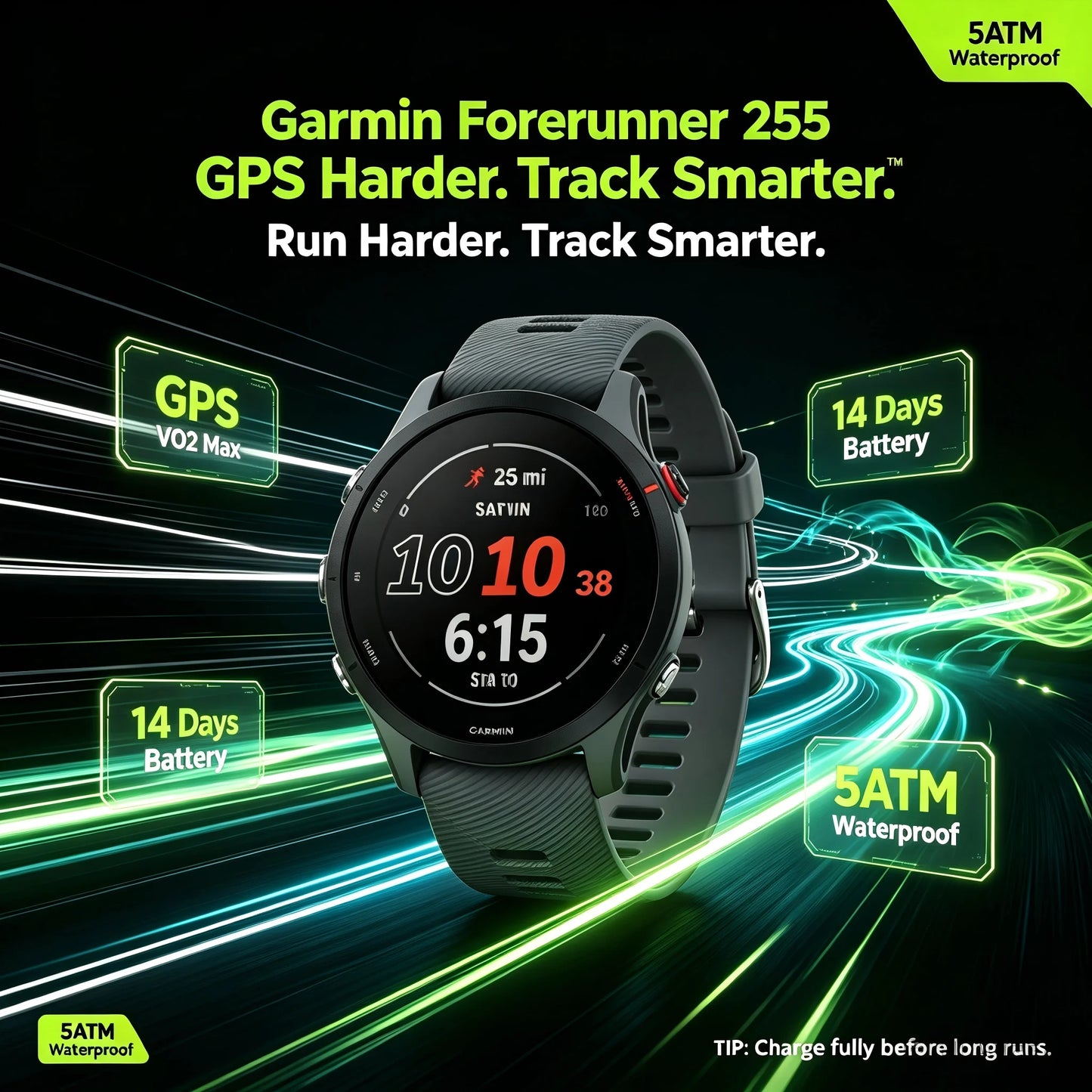 Garmin Forerunner 255 GPS Multisport Watch With Long Battery Life