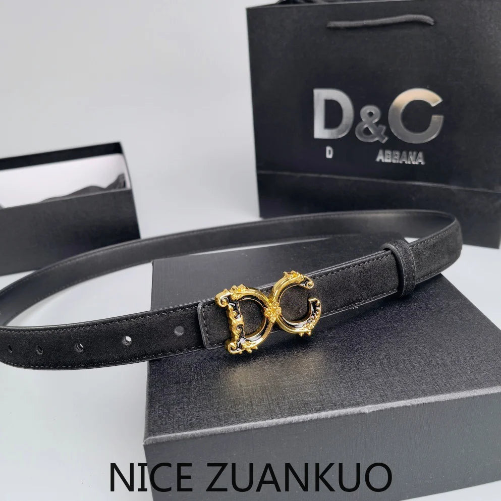 Zuankuo Women Genuine Leather Belt Fashionable Letter Design