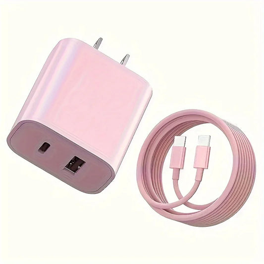 Sanprio 20W Usb C Dual Fast Charger Block With Cable