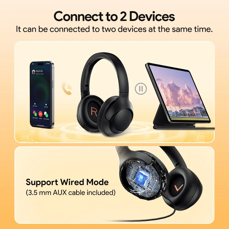 Qcy H3 Wireless Over Ear Headphones With Bluetooth 5.4