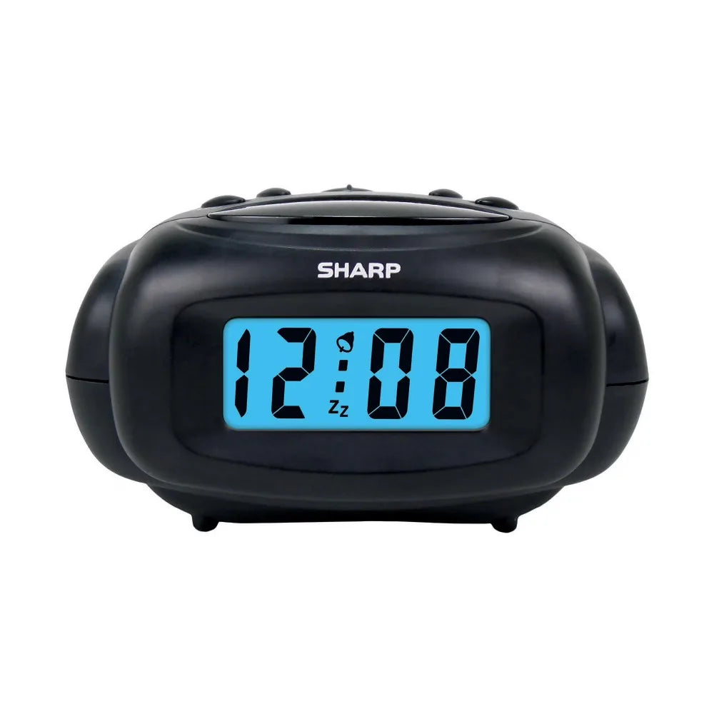Portable Battery Digital Alarm Clock With LCD Screen And Snooze