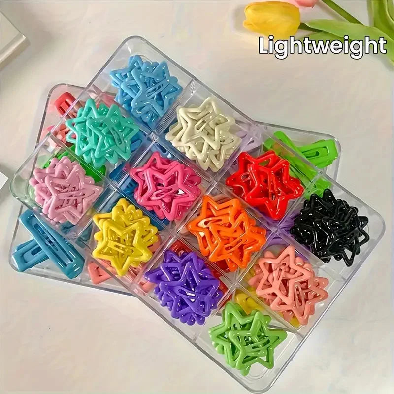 Elegant Star Shaped Alloy Hair Clips for Girls Retro Accessories