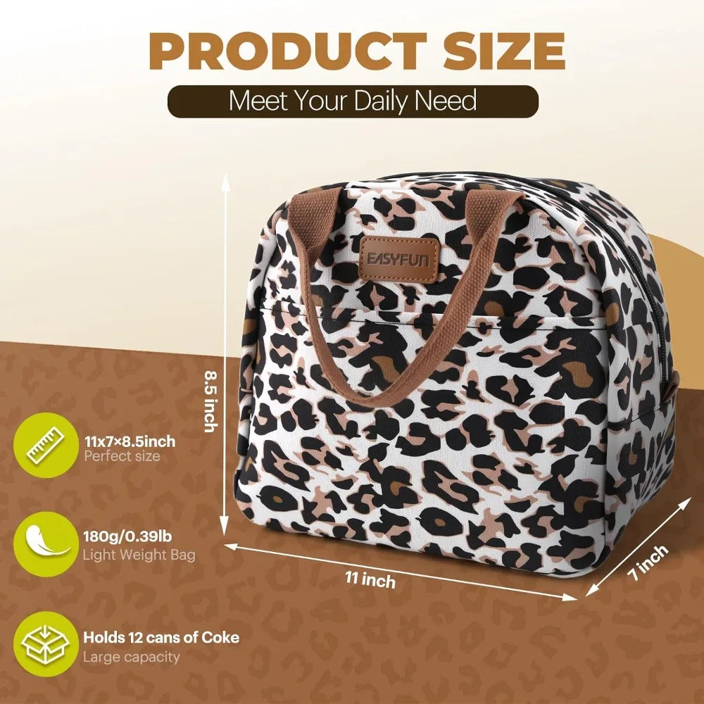 Large Capacity Insulated Leakproof Thermal Lunch Cooler Tote Bag