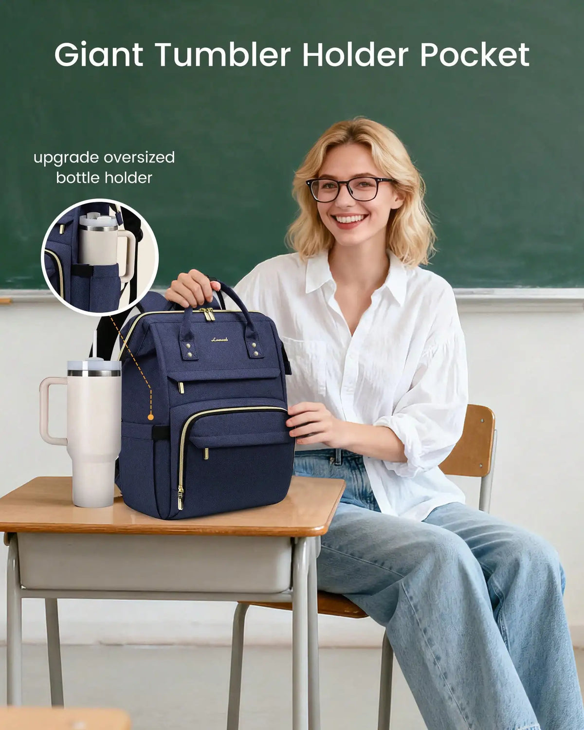 Stylish Nylon Laptop Backpack For Travel Work And College