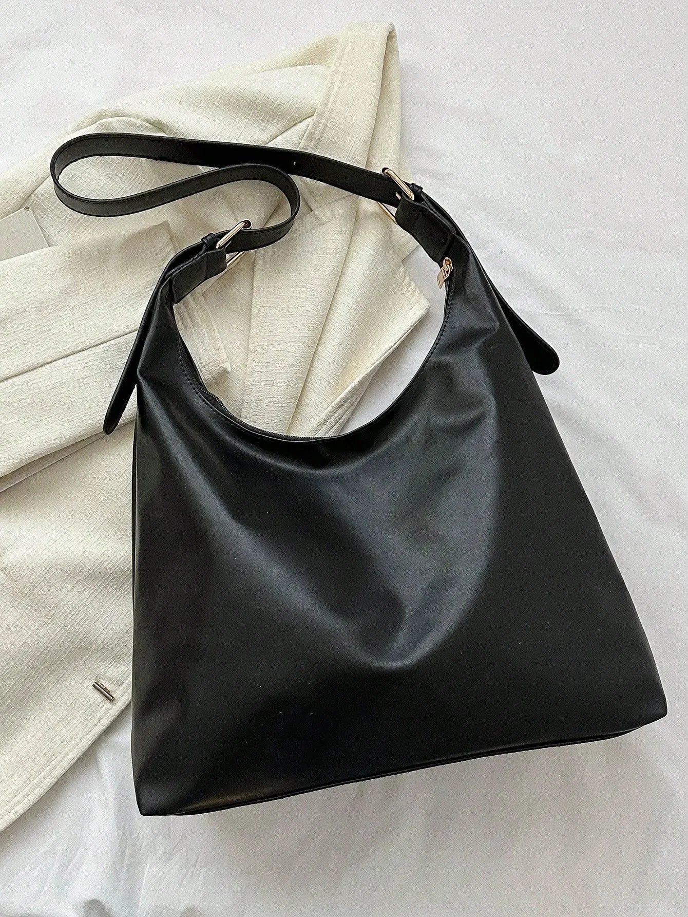 Square Denim Women Crossbody Tote Bag With Large Capacity