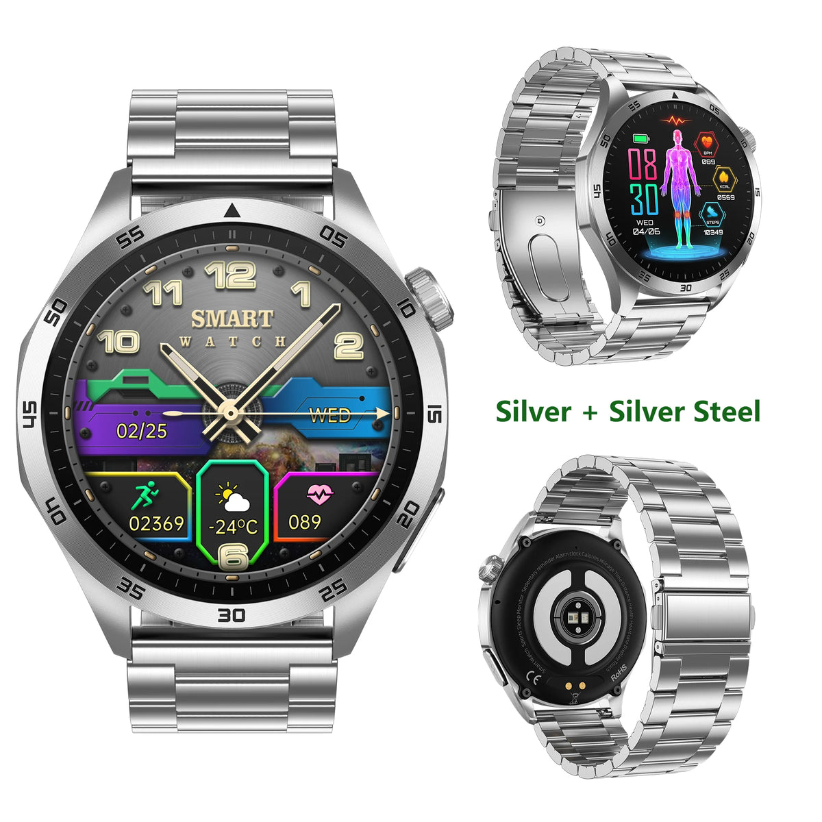 Premium Health Smartwatch With Ecg Ppg And Blood Pressure Monitoring