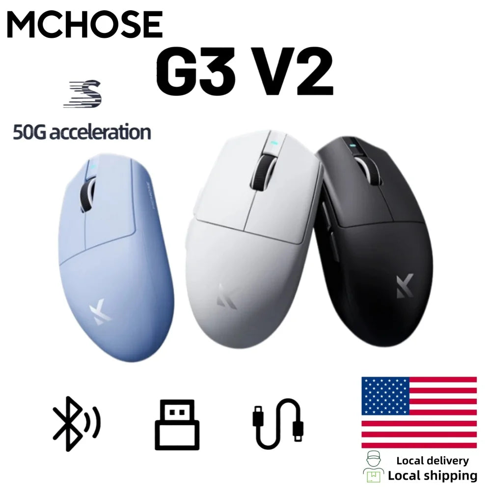 Mchose G3 V2 Wireless Gaming Mouse Pixart 3311 Three Mode