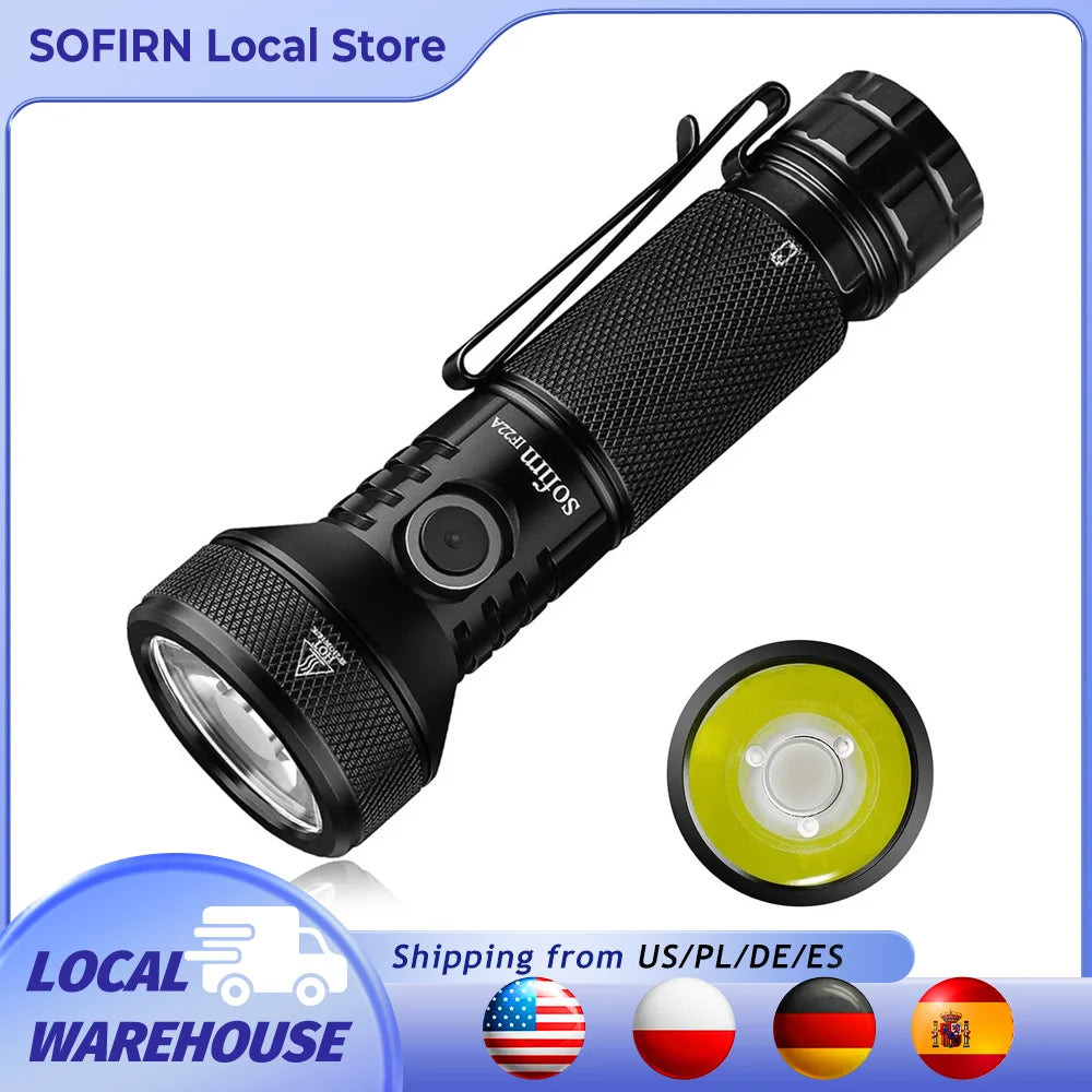 Sofirn IF22A 2100 Lumens LED Flashlight USB C Rechargeable Kit