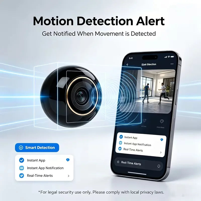 Mini 4K WiFi Monitoring Camera Featuring Night Vision And Audio