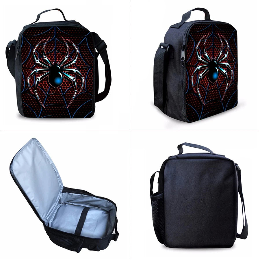 Classic 3D Cartoon Spider Design School Backpack For Children