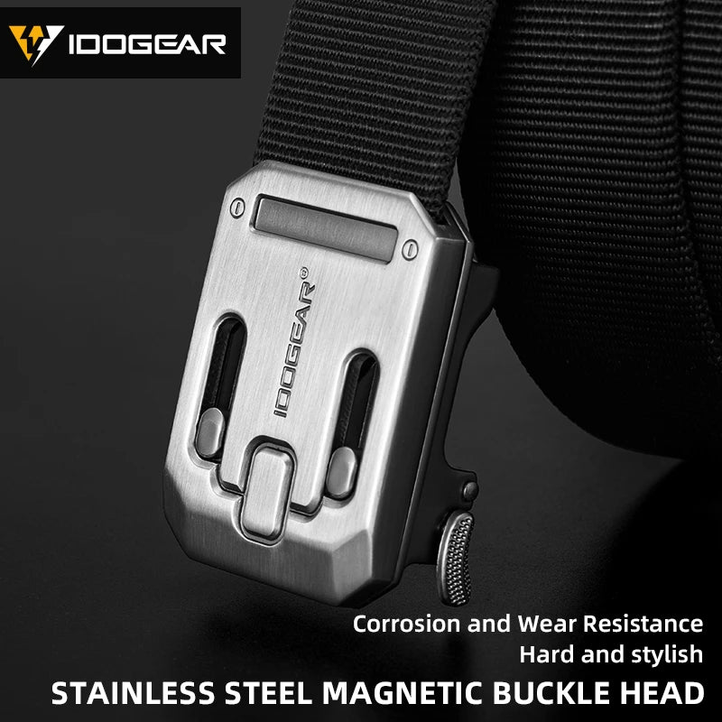 Idogear Mens Ratchet Belt Featuring Durable Slide Buckle Design
