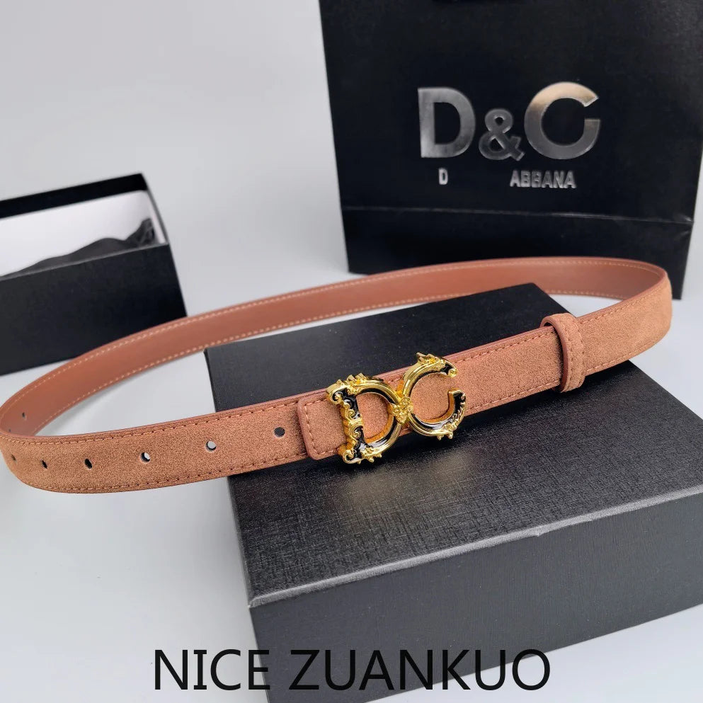 Zuankuo Women Genuine Leather Belt Fashionable Letter Design