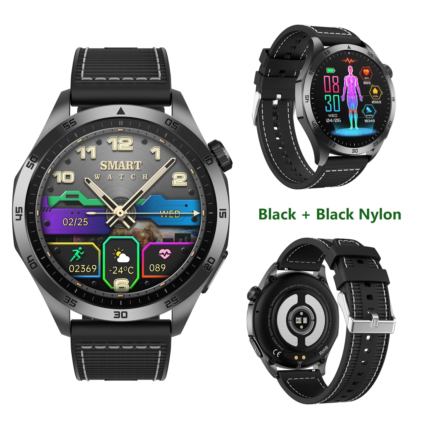 Premium Health Smartwatch With Ecg Ppg And Blood Pressure Monitoring