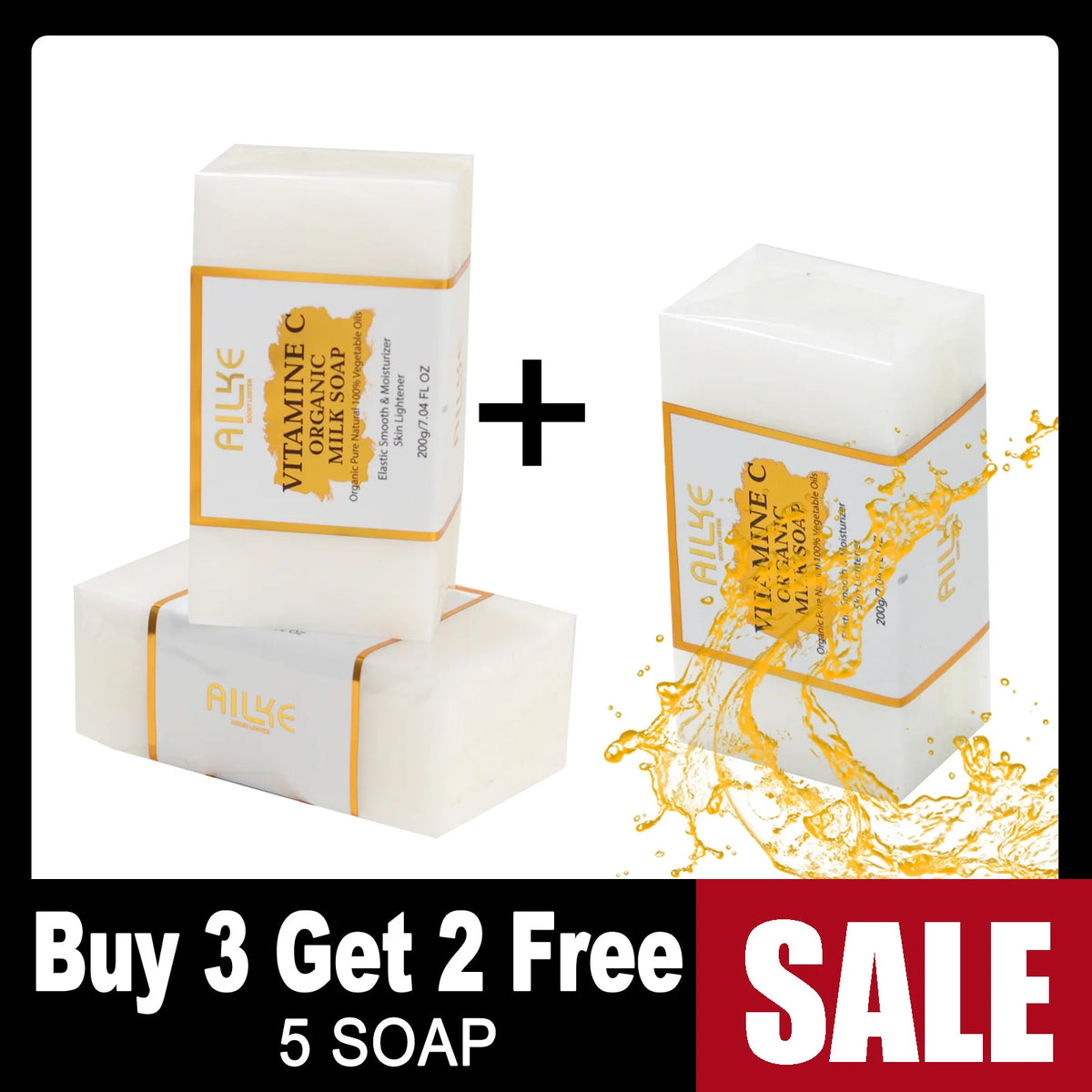 Kyliefit Organic Milk Vitamin C Whitening Anti Aging Soap
