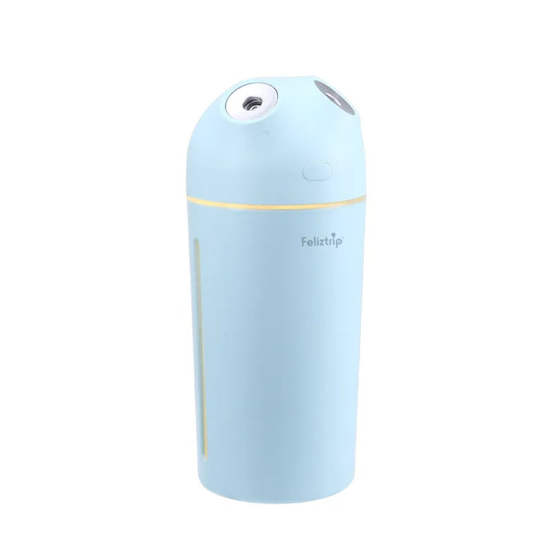 Portable Dual Nozzle Humidifier With Silent Mist And Night Light