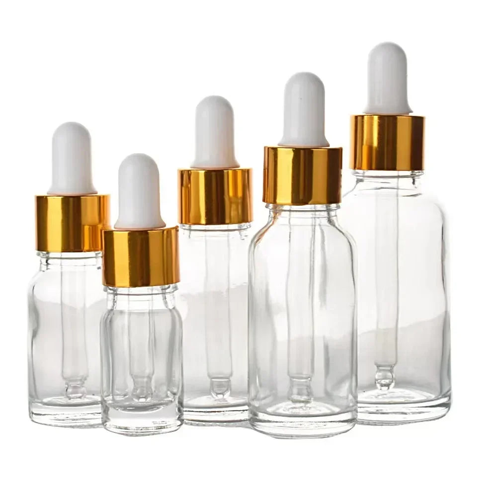 Refillable Glass Dropper Bottles For Essential Oils With Included Funnel