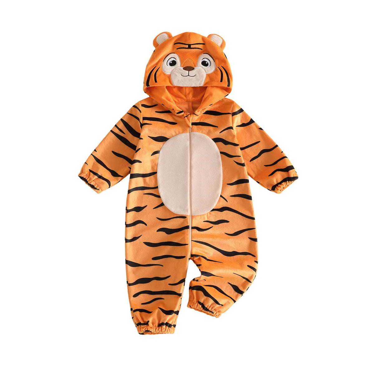 Pudcoco Infant Hooded Plush Romper Cartoon Animal Winter Jumpsuit