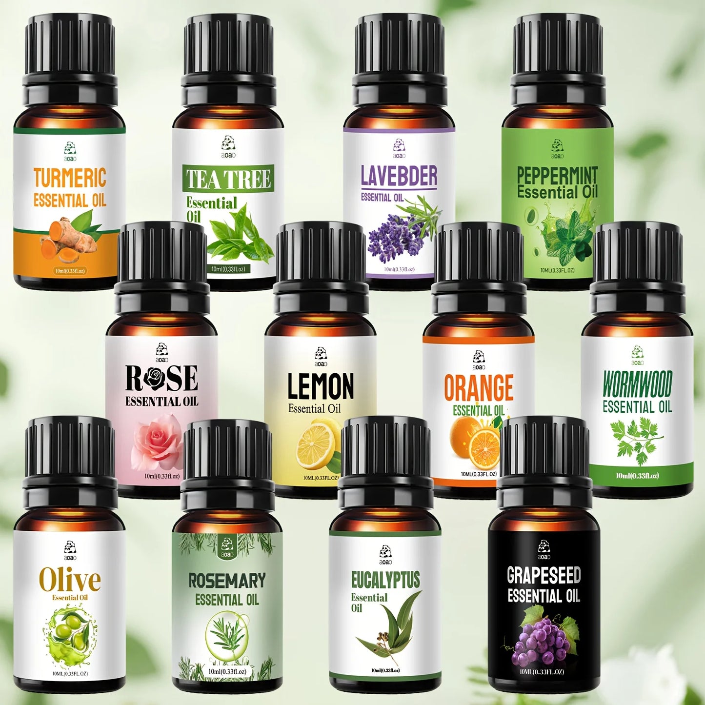 Aoao Natural 12 Piece Skin Care Essential Oil For Face