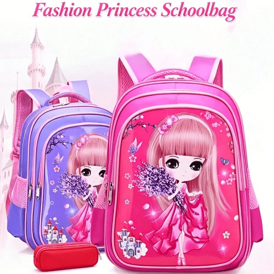 Cute Flower Princess Kids Backpack For School And Travel