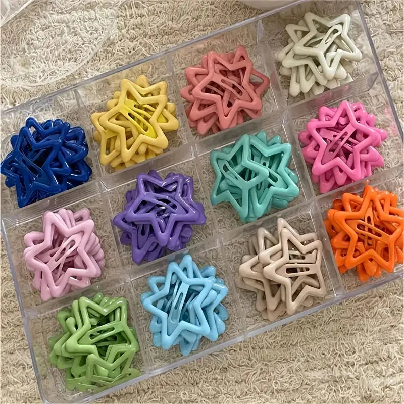 Elegant Star Shaped Alloy Hair Clips for Girls Retro Accessories
