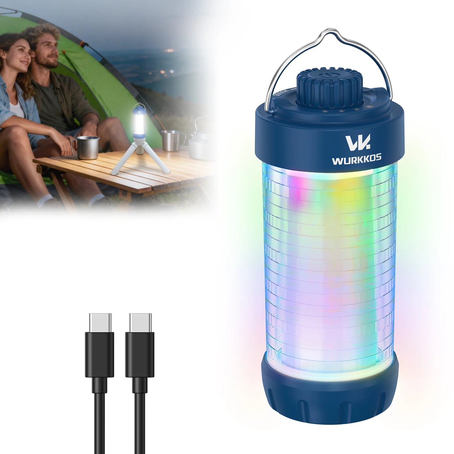 Wurkkos CL01 Mini RGB Rechargeable Flashlight Power Bank 550 Lumens
