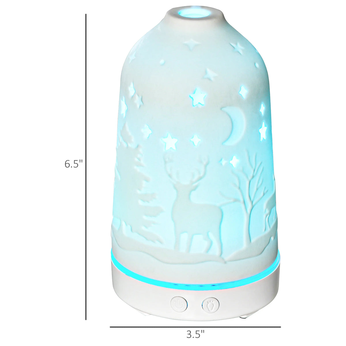 Ultrasonic Aromatherapy Diffuser With Ceramic Cover And Timer For Home