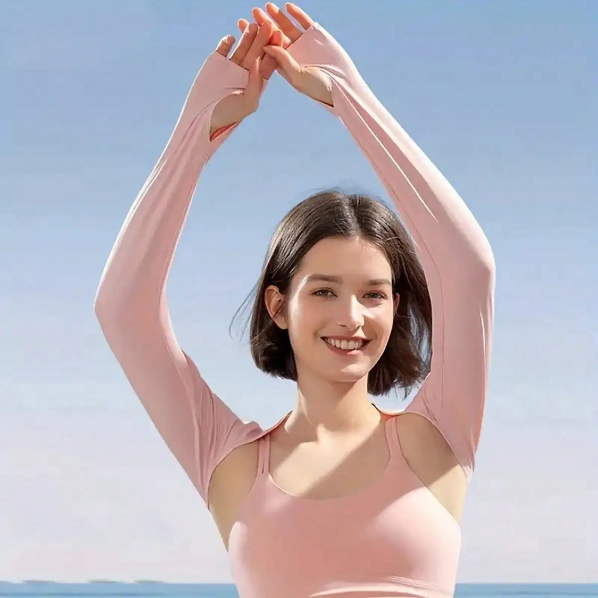 Breathable Ice Silk Arm Sleeves For Women Sun Protection