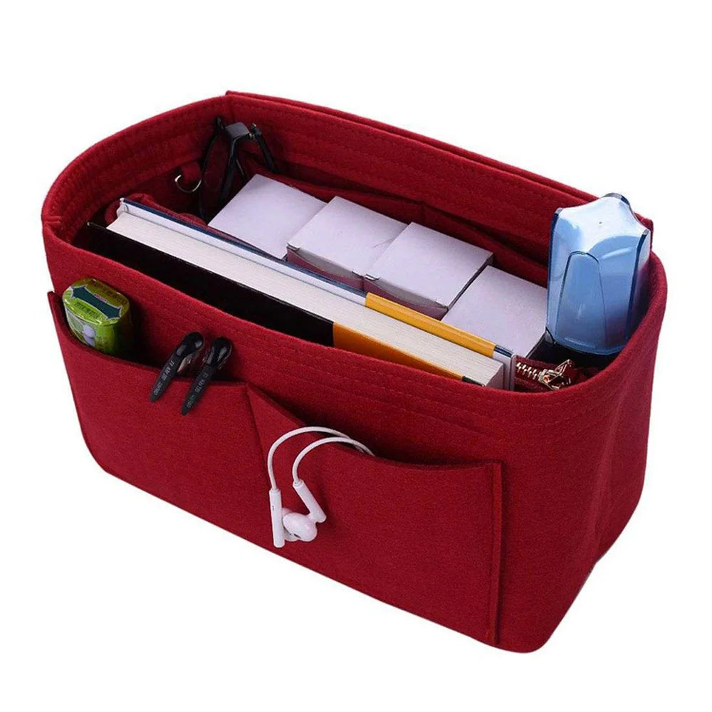 Felt Handbag Organizer Insert Bag For Purse Cosmetic Storage